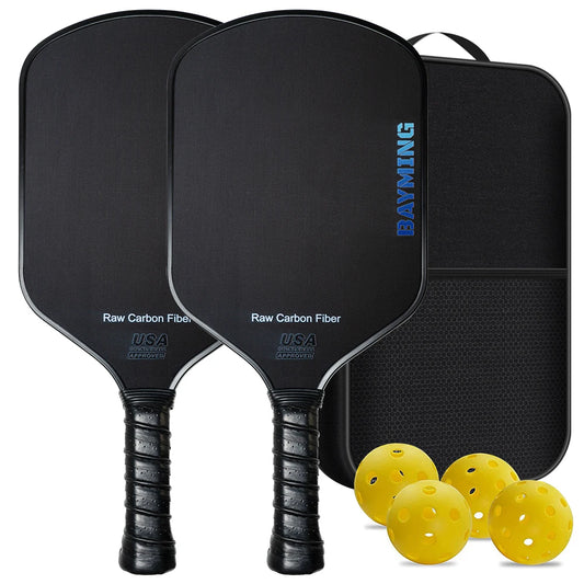 Thermoformed T700 Raw Carbon Fiber Pickleball Paddle Textured Surface with High Grit & Spin USAPA Compliant